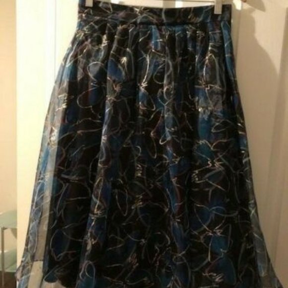 Anthropology Shimmered Monarch Skirt size 8 mint c - Picture 4 of 4